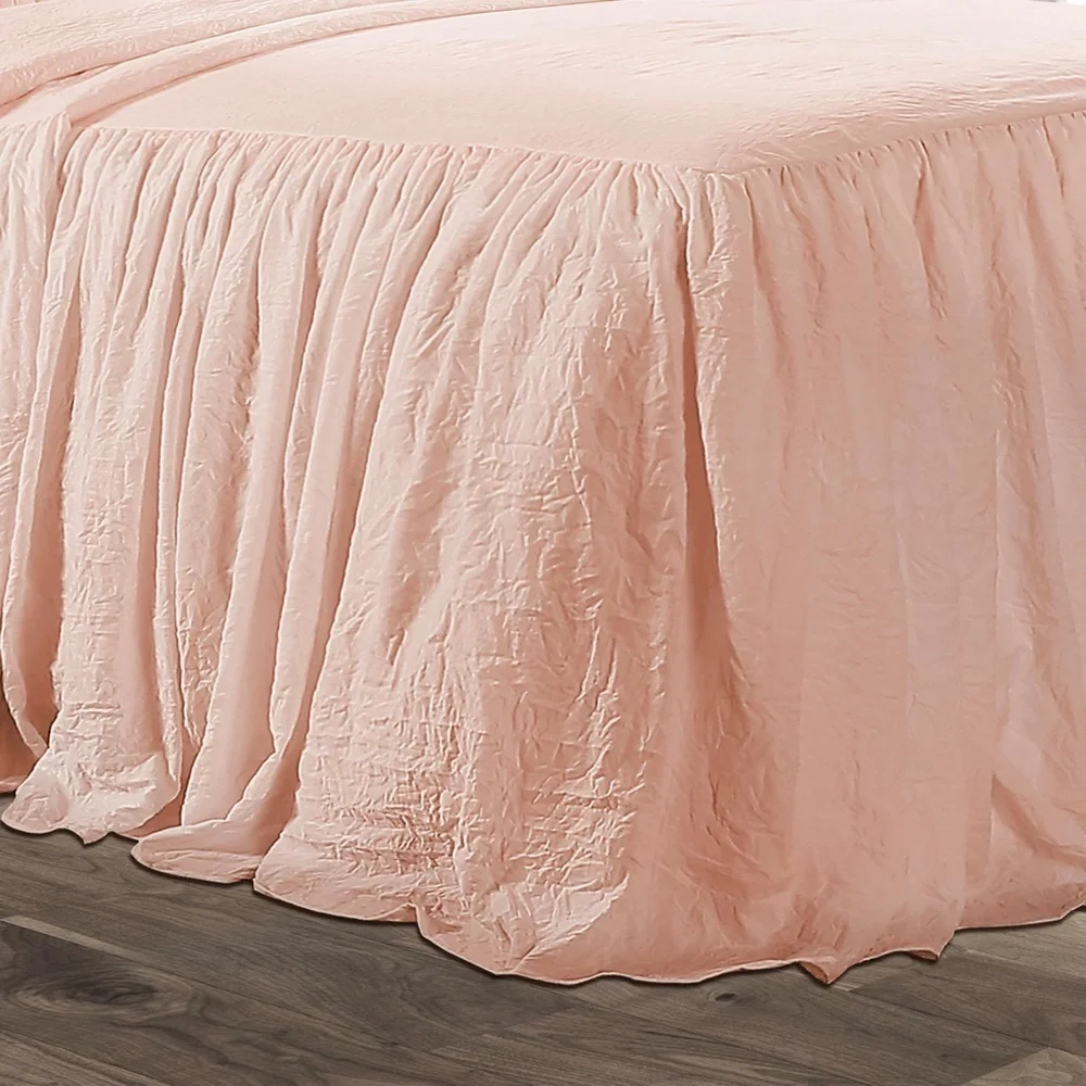 Lush Décor Ruffle 3-Piece Full Bedspread Set in Blush - Picture 3 of 3